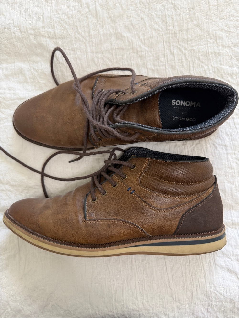Sonoma Tan and Dark Brown Men's Chukka Boots Sz 10.5